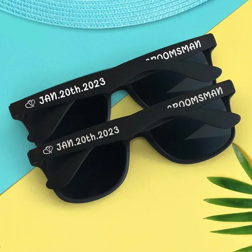 Miniatura 2 de Gafas de sol personalizadas para recuerdos de fiesta de boda, gafas de sol personalizadas a granel para hombres, padrinos de boda, adultos y mujeres