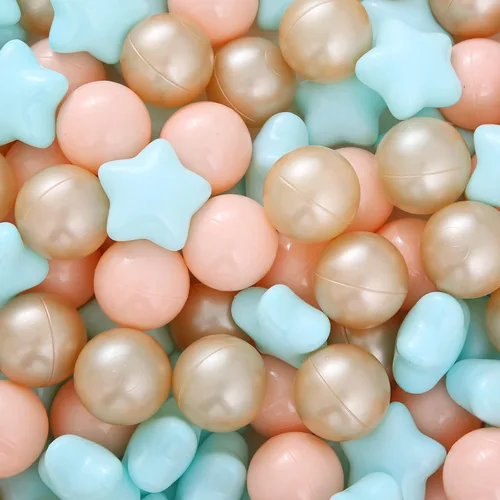 Miniatura 18 de Pelotas de Corral de Bolas Realhaha 50 100 200 500, Formas de Estrella para Bebés Niños Parque Infantil Bolas de Plástico para Bebés Piscina