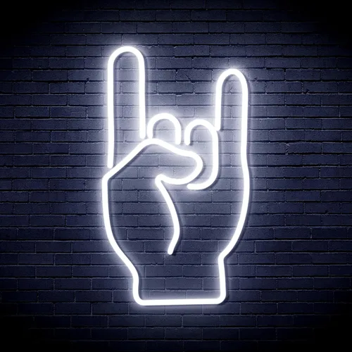 Miniatura 14 de AdvPro Rock On Hand Sign Flex Silicone LED Neon Sign - Azul - st16s32-fnu0067-b