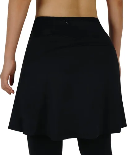 Miniatura 4 de Falda atlética con leggings, leggings con falda de tenis para mujer con bolsillo