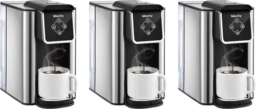 Miniatura 9 de Mecity Cafetera 3 en 1 máquina de café de una sola porción, compatible con cápsulas K Cup, cafetera de café instantáneo, tetera, taza de 6,8,10