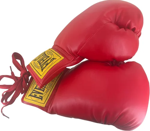 Miniatura 2 de Everlast Par de guantes de boxeo rojos de vinilo, ideales para autógrafos