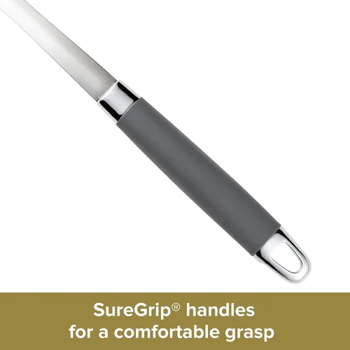 Miniatura 4 de Anolon SureGrip tenedor de carne de acero inoxidable/herramienta de cocina, 13.25 pulgadas, gris, 46288