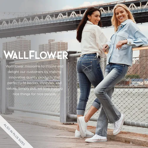 Miniatura 8 de WallFlower Ultra Crop Insta Soft Juniors - Jeans de tiro medio para mujer (estándar y plus)