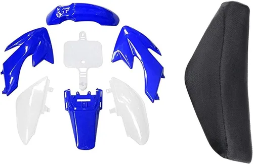 Miniatura 5 de Kit de carenado de cuerpo de plástico y asiento alto para CRF XR CRF50 XR50 50s 50cc 70cc 110cc 125cc Dirt Pit Bike (4 negro + 3 blanco)