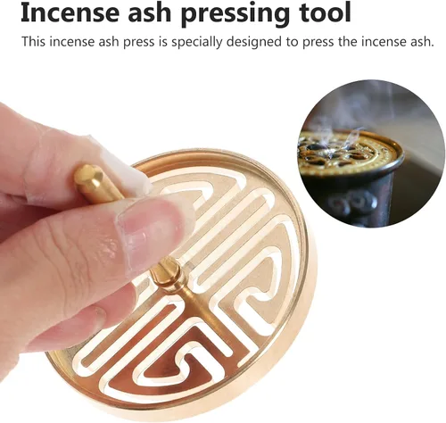 Miniatura 6 de DOITOOL Molde de prensa de incienso de 2.36 x 2.36 x 1.96 pulgadas, molde de latón para prensar cenizas de incienso para hacer conos, accesorios