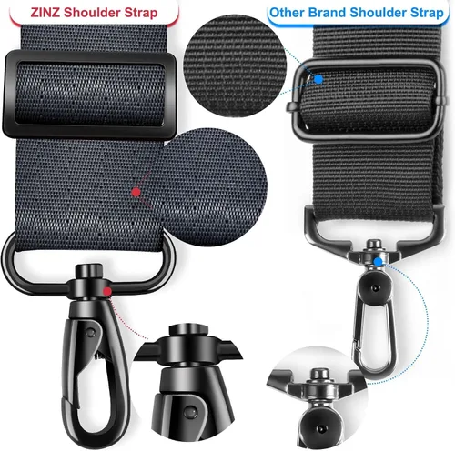 Miniatura 130 de ZINZ Correa de hombro universal de 59 pulgadas con almohadilla transpirable fija ultra gruesa, correa de hombro ajustable y resistente para bolsa