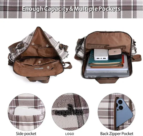 Miniatura 63 de Bolsos mochila monedero de piel sintética para mujer, bolsas con zíper, mochilas de hombro casuales