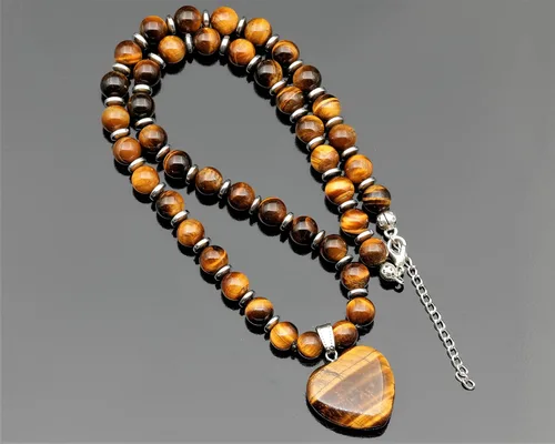 Miniatura 66 de Colgante de corazón de aventurina natural, Collar de cuentas de aventurina genuina, Collar de piedra verde, Collar de piedras preciosas, Cuentas