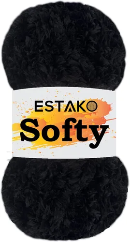 Miniatura 18 de Estako Softy 100% Poliéster Esponjoso Suave Grueso Peso #5 Hilado para Crochet y Tejido 3.52 oz (100 gr) 98 Yds (90 m) (9110 - Blanco)