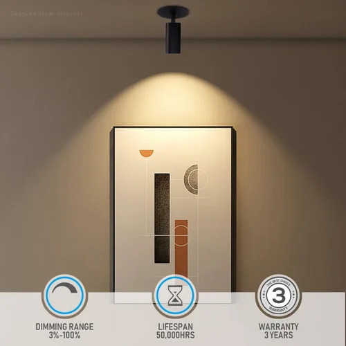 Miniatura 6 de LEONLITE Foco de techo LED regulable de 5 colores con caja de conexiones incluida, foco ajustable CRI90, luces LED direccionales IP65