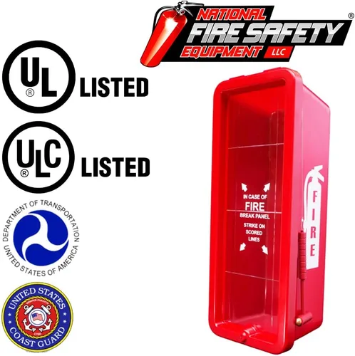 Miniatura 4 de Strike First Gabinete extintor de incendios de plástico resistente de 10 libras, color rojo para extintores de incendios de 10 libras, 10 libras