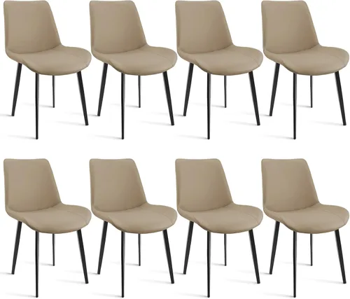 Miniatura 37 de Sillas de Comedor, Sillas de Comedor Modernas de Cuero PU, Sillas de Comedor con Patas de Metal Resistentes, Sillas de Cocina con Asiento Tapizado