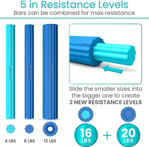 Miniatura 4 de Vive Barras de terapia flexible (paquete de 3) – Entrenador de fuerza de agarre de mano de resistencia a la torsión para recuperación de lesiones