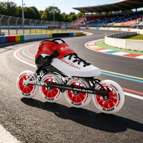 Miniatura 7 de Patines de velocidad en línea para adultos para hombres y mujeres, patines profesionales de fitness y carreras para adultos, patinaje de alto Rojo
