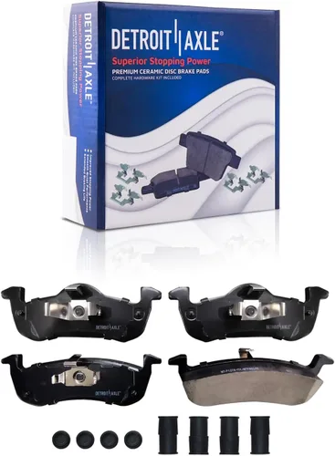 Miniatura 6 de Detroit Axle - Kit de freno trasero para Ford Expedition Lincoln Navigator 07-17, rotores de freno de cerámica, pastillas de freno de cerámica 2007
