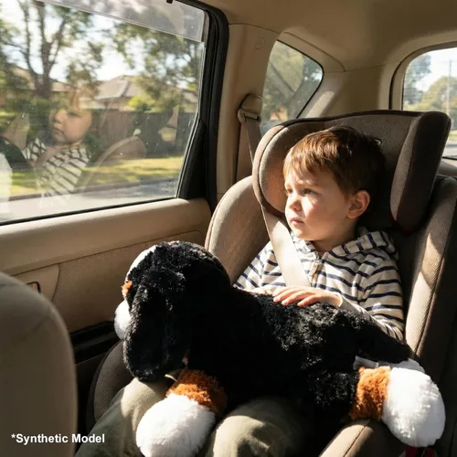 Miniatura 5 de WEIGEDU Juguete de peluche grande para perro, suave y suave almohada de montaña bernesa para abrazar, regalo para niños y niñas, decoración