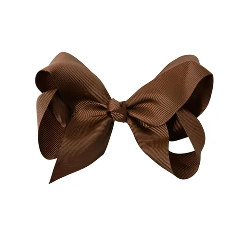 Miniatura 35 de Clip de lazo de pelo de grogrén de 5.5 pulgadas para mujer y niña (beige)