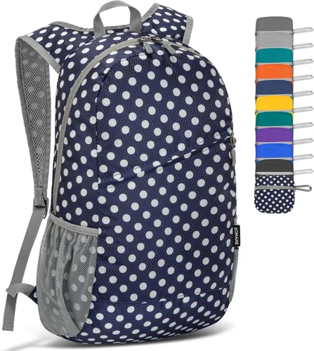 Miniatura 25 de ZOMAKE Mochila ligera y plegable, mochila pequeña para senderismo, resistente al agua, bolsa de día para viajes (azul oscuro)
