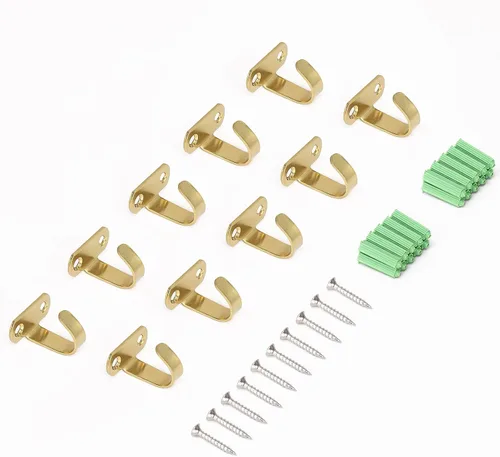 Miniatura 8 de NearMoon - Ganchos de techo montados con tornillo de acero inoxidable, gancho resistente para toallas/batas debajo del estante, colgador de abrigos