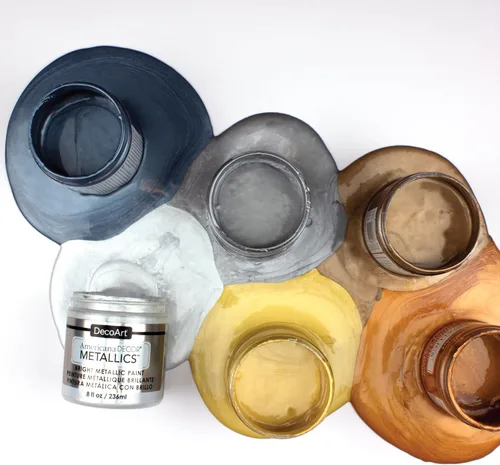Miniatura 4 de DecoArt Americana Decor Metallics Paint – Perla, paquete de 3 (8 onzas líquidas) – Pinturas metálicas de bricolaje para muebles, decoración