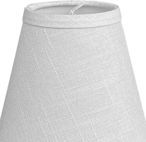 Miniatura 3 de TOOTOO STAR - Mini pantalla de barril blanco doble con clip, pantalla de tela de barril para candelabros de mesa, lámpara de pie de pared, repuesto