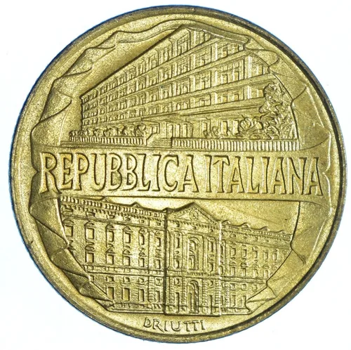 Miniatura 2 de 1996 R 200 Lire Moneda Italiana. Celebrando la Acedemia de "Guardia di Finanza", Unidad de Delitos Financieros. 200 Lira Calificada Por Vendedor