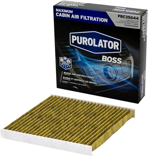 Purolator PBC35644 PurolatorBOSS - Filtro de aire de cabina automotriz con carbón activado, compartimento de pasajeros de coche y camión, repuesto