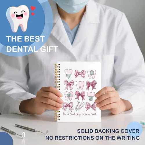 Miniatura 4 de Cuaderno de regalos para dentistas, asistente de higienista dental, regalos de oficina para mujeres, cuaderno de tapa dura en espiral de 5.5 x 8.3
