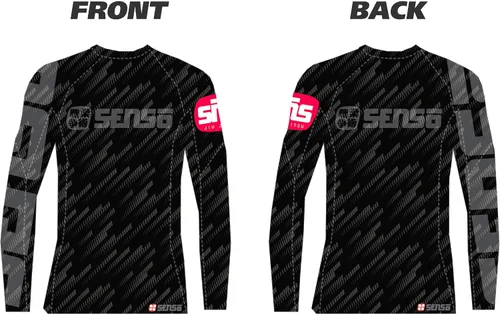 Miniatura 6 de Senso Jiu Jitsu Kurai Rash Guard - 100% licra de seda helada, ligera, cómoda, absorbe la humedad