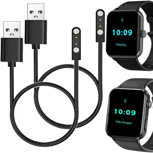 Cargadores compatibles con reloj deportivo IOWODO R30 Pro de 1.85 pulgadas, paquete de 2, negro, CHGRR30PRO