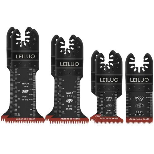 LEILUO Juego de cuchillas multiherramienta de 7 piezas para madera, dientes japoneses extralargos, hoja de sierra oscilante, liberación rápida,