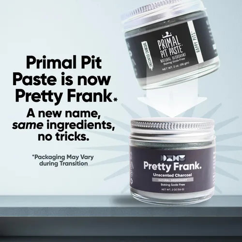 Miniatura 2 de Pretty Frank - Pasta desodorante sin perfume de carbón sin aluminio (anteriormente Primal Pit Paste) sin bicarbonato de sodio, piel sensible