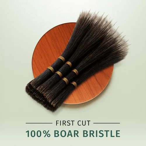 Miniatura 5 de SHASH Cepillo de pelo 100% de cerdas de jabalí de primer corte, adecuado para cabello fino a normal, acondiciona naturalmente el cabello, mejora