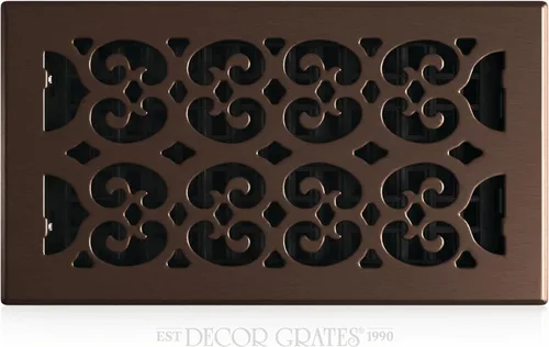 Miniatura 26 de Placa embellecedora cromada Decor Grates con ornamento Acabado cepillo níquel (Brushed Nickel Finish)