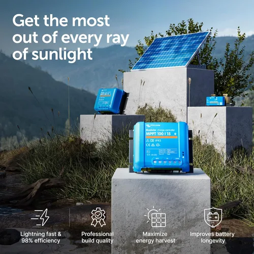 Miniatura 2 de Victron Energy BlueSolar MPPT Controlador de carga solar - Controladores de carga para paneles solares - 100V, 15 amperios, 12/24 voltios