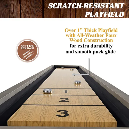 Miniatura 6 de Barrington Shuffleboard Múltiples estilos, colección clásica de juegos de arcade, diseños duraderos y elegantes con juegos de disco, perfecto