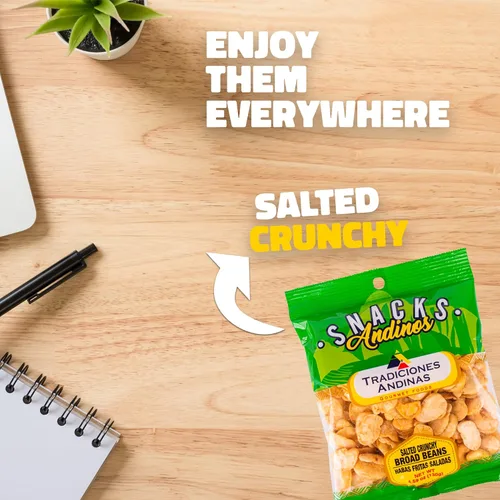 Miniatura 5 de Tradiciones Andinas Habas Snacks Crujientes Salados 4.59 oz - Habas Snacks Crujientes y Salados, Productos Peruanos, Habas Crujientes y Saladitos