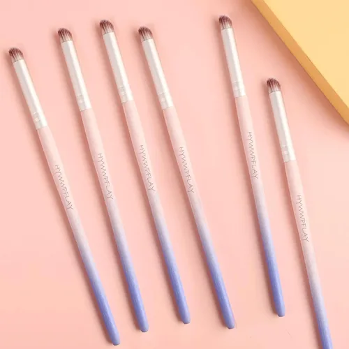 Miniatura 6 de 6 piezas Ombre Nail Brush Wood Nail Pen Ombre Brush para uñas de gel, cepillo degradado de uñas, pinceles de diseño de uñas, kit de pintura de uñas