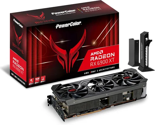 PowerColor Red Devil - Tarjeta gráfica AMD Radeon RX 6900 XT para juegos con memoria GDDR6 de 16 GB, alimentada por AMD RDNA 2, Raytracing, PCI