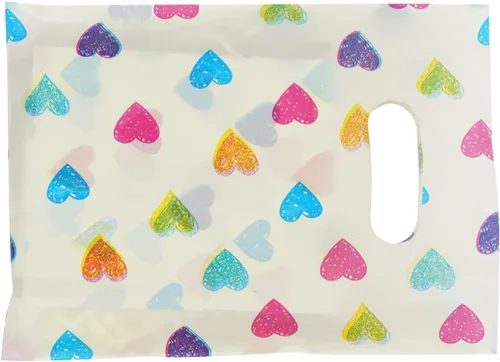 Miniatura 45 de ysmile Pequeña bolsa de compras de plástico negro con asa para pequeñas empresas Bolsa de plástico de mercancía troquelada bolsa de polietileno 100
