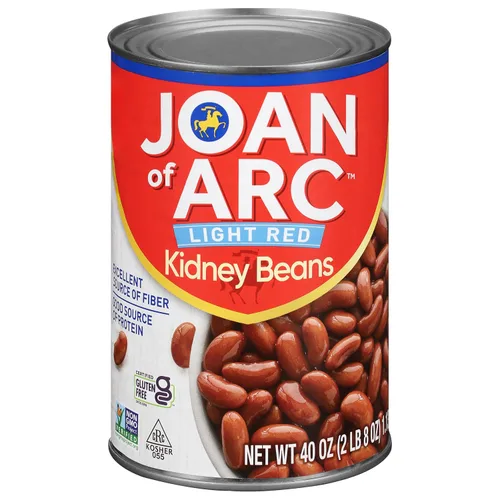 Miniatura 13 de Joan of Arc Beans, Riñón rojo claro, sin sal añadida, 15.5 onzas (paquete de 12)