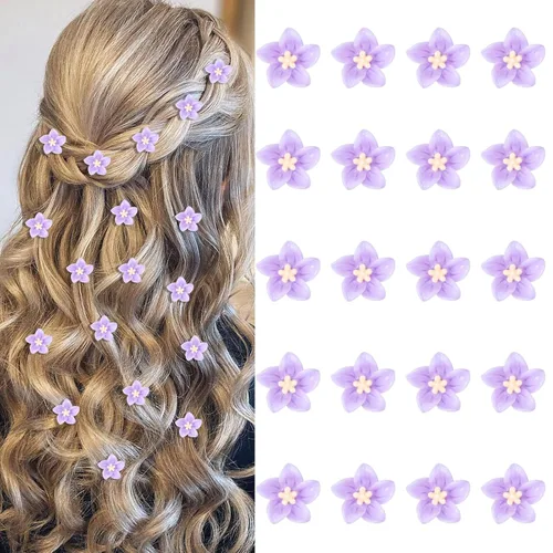 Miniatura 8 de YISSION Mini pinzas para el pelo de flores, horquillas y pasadores para niñas, mujeres