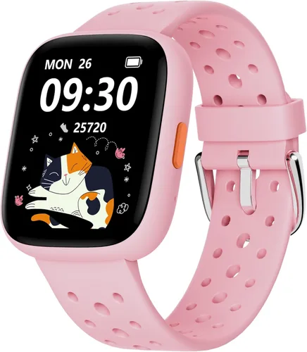 Miniatura 9 de Reloj inteligente BIGGERFIVE para niños, rastreador de actividad física de 1.8", podómetro, frecuencia cardíaca, monitor de sueño, IP68 resistente