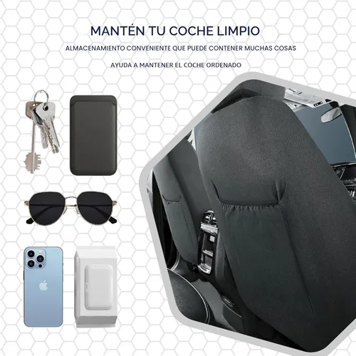 Miniatura 7 de Fundas de asiento de coche de espuma viscoelástica Skechers, fundas de asiento gruesas de malla Air Cool, fundas de asiento de coche para asientos