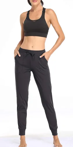 Miniatura 75 de Oalka - Pantalones deportivos para mujer, con cintura alta y bolsillos, para hacer deporte, yoga y entrenar