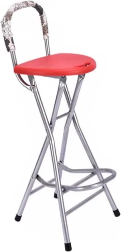 Miniatura 12 de Taburete de bar plegable de 28 pulgadas con respaldo, taburete plegable portátil Counter Height Foldable Stool,Tall Bar Stools for Outdoor Camping