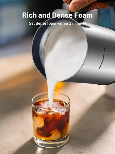 Miniatura 2 de Keenstar Espumador de leche eléctrico, vaporizador de leche automático 4 en 1, máquina de espuma caliente o fría para café con leche, capuchino