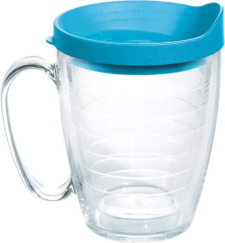 Miniatura 72 de Taza de viaje Tervis de doble pared transparente y colorida con tapa fabricada en Estados Unidos mantiene las bebidas frías y calientes, 24 onzas