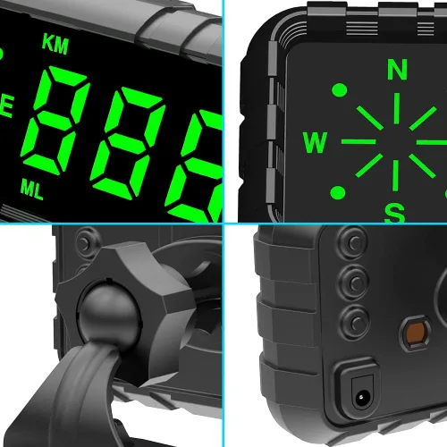 Miniatura 3 de Kingneed Velocímetro HUD Odómetro Brújula Pantalla Head Up Display GPS Visualización Digital Fuentes Grandes Universal para Todos los Coches